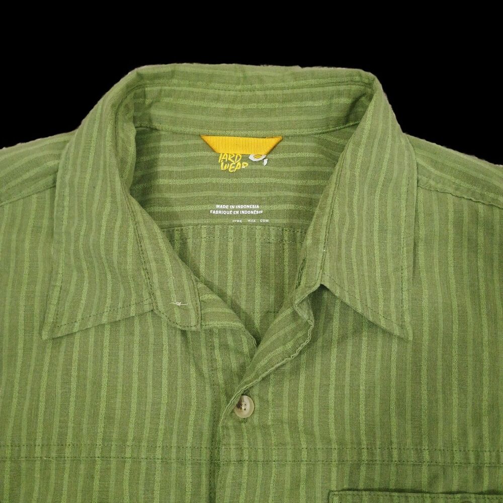 Mountain Hardwear Shirt Large Short Sleeve Cotton Striped Preppy Outdoor Casual